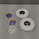 2 Pack Smoke Detector Carbon Monoxide Detector Combo with LED Indicator Lights, LCD Display & 85dB Alarm, Battery-Operated Smoke Alarm and CO Detector for Home, Kitchen, Basement, Bedroom, Office