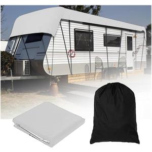 Class C RV Cover - 210D Oxford Cloth, Wind, Rain and Snow Proof, Waterproof Camper Cover, Grey - 6.5m3m (Gray)