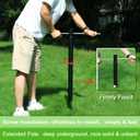 Tetherball Set, Tetherball Ball and Rope, 12 FT Adjustable Tetherball Pole with 2 Rubber Tetherball Balls, Heavy Duty Tetherball and Rope Set with Poles for Outdoor Backyard Lawn
