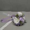 BECIEM Purple Lilac Bridal Bouquet for Bride, Lavender White Wedding Bouquets for Bride, Artificial Flowers Bouquet for Wedding Decoration