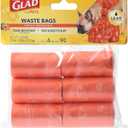 Glad for Pets Heavy Duty Dog Poop Bags, Leak Resistant Dog Waste Bags with Fun Print for Easy Cleanup on Walks, Strong Tear Resistant Pet Waste Bags, Tropical Breeze Scent, 6 Rolls, 90 Count