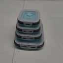 VIGIND Set of 4 Collapsible Foldable Silicone Food Storage Containers, Ktichen Collapsible Storage Bowls with Airtight Plastic Lids for Leftover, Silicone Lunch Box-Microwave, Dishwasher, Freezer Safe