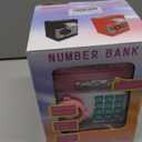 Adevena Electronic Piggy Bank, Mini ATM Password Money Bank Cash Coins Saving Box for Kids, Cartoon Safe Bank Box Perfect Toy Gifts for Boys Girls (Pink)