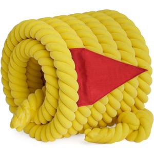 X XBEN Tug of War Rope with Flag for Kids, Teens and Adults 20FT, Soft Cotton Rope Games for Team Building Activities, Family Reunion, Birthday Party Yellow