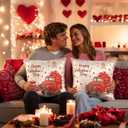 Set of 2 Happy Valentine's Pillow Covers 18x18 Inch Valentines Day Vintage Truck Heart Design Throw Pillow Covers Romantic Farmhouse Bedroom Sofa Valentines Gift for Couple Decor