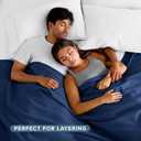 Bare Home Polar Fleece Blanket - Throw - Dark Blue - Warm & Cozy - Premium Fleece for Bed, Sofa, Camping, Travel and Cold Nights - Lightweight Blanket (Throw, Dark Blue)
