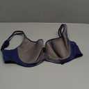 Rosme Women's Balconette Bra with Push Up Effect Plus Size Sexy Lace Demi Half Cup Bra Underwired Low Cut Mesh Bras Kamila (34H, Blue)