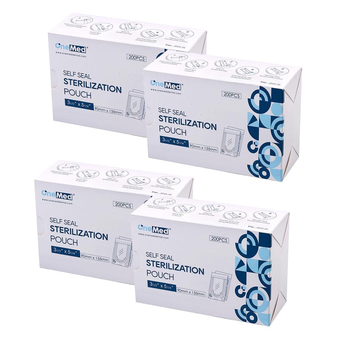 800 Pouches Dental Self-Sealing Sterilization Pouches 3.5x5.25 inch 200/Box 4 Boxes