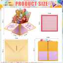 5 x Happy Birthday Pop Up Card, Creative 3D Birthday Card with Classic Envelope & Writing Note Happy Birthday Pop Up Box for Women Men(80th Birthday Card)