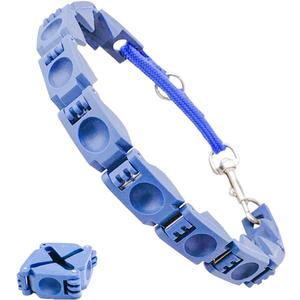 1TO3GOUpgrade Adjustable Dog Training Collar with 4 Extra Links for Medium, Large and X-Large Dogs (Welded-Ring) (Blue)