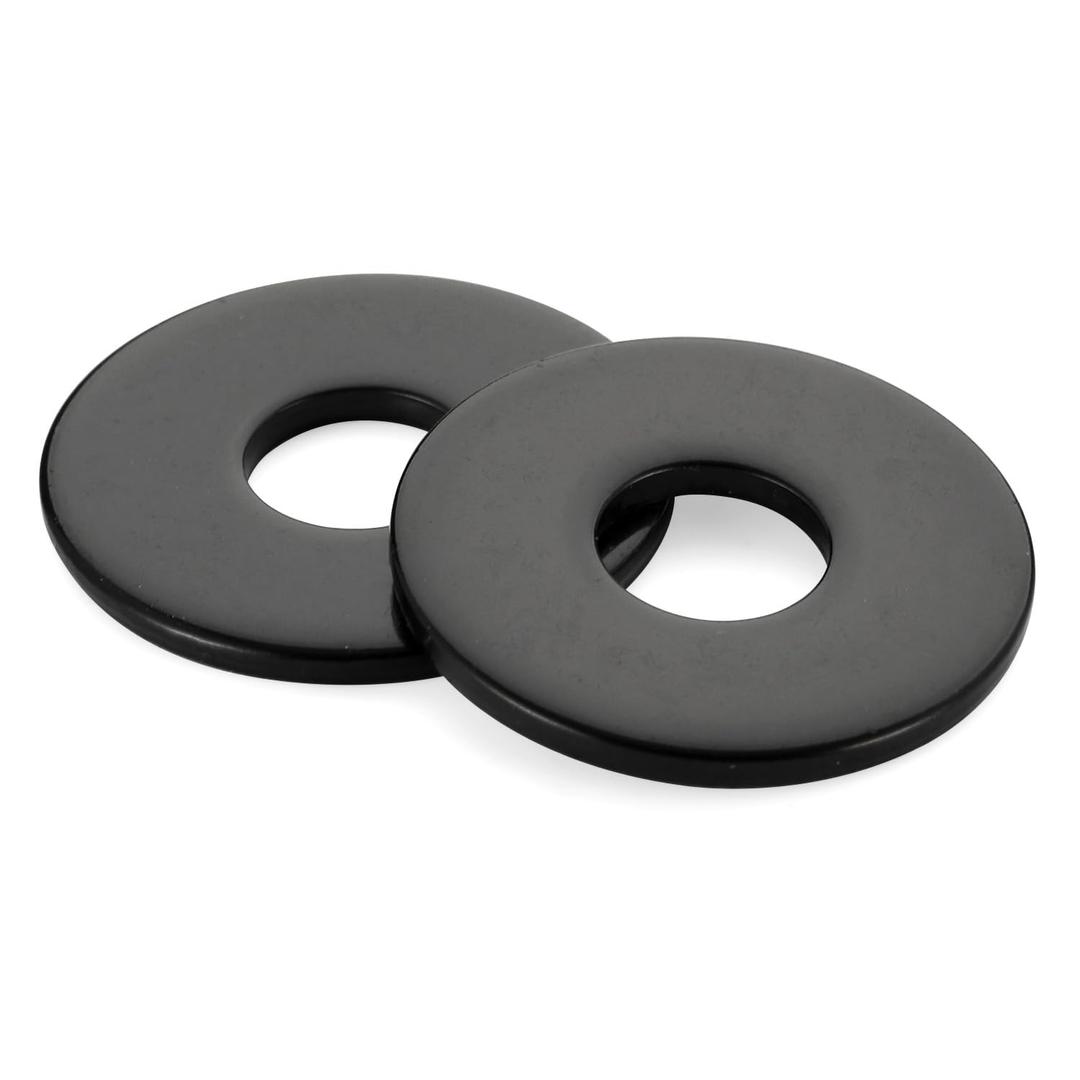 M12 Flat Washers 36.5mm Outer Diameter Metal Washers for Screws and Bolts, 304 Stainless Steel Black Finish, 20 PCS
