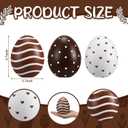 Amyhill 3 Pcs 3D Easter Egg Decorations Resin Rustic Farmhouse Eggs Table Centerpiece Vintage Easter Egg Tiered Tray Decor Tabletop Freestanding Gifts for Spring Party Gifts