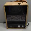 Shinic Electric Fireplace Heaters for Indoor Use,1500W Space Heater with Crackling Sound & 3D Realistic Flame, Safety Protection, Portable Fireplace Heater for Home Office Christmas Decoration, Oak