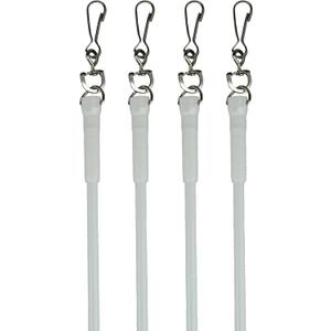 Generic Metal Drapery Curtain Wand Pull Rod w/Swivel Snap & Handle White (4 Pack - 30")