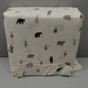 Comfort Spaces 100% Cotton Flannel Sheets Queen Size, Ultra Soft Cozy Flannel Sheet Set with 14" Elastic Pocket Fits up to 16" Mattress, Novelty Print Warm Flannel Bedding, Bear/Trees 4 Piece