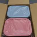 Layhit 4 Pcs Silicone Bento Box Reusable Silicone Bento Lunch Container for Adults Microwave Dishwasher Freezer Safe (3 Compartments,Dark Colors)