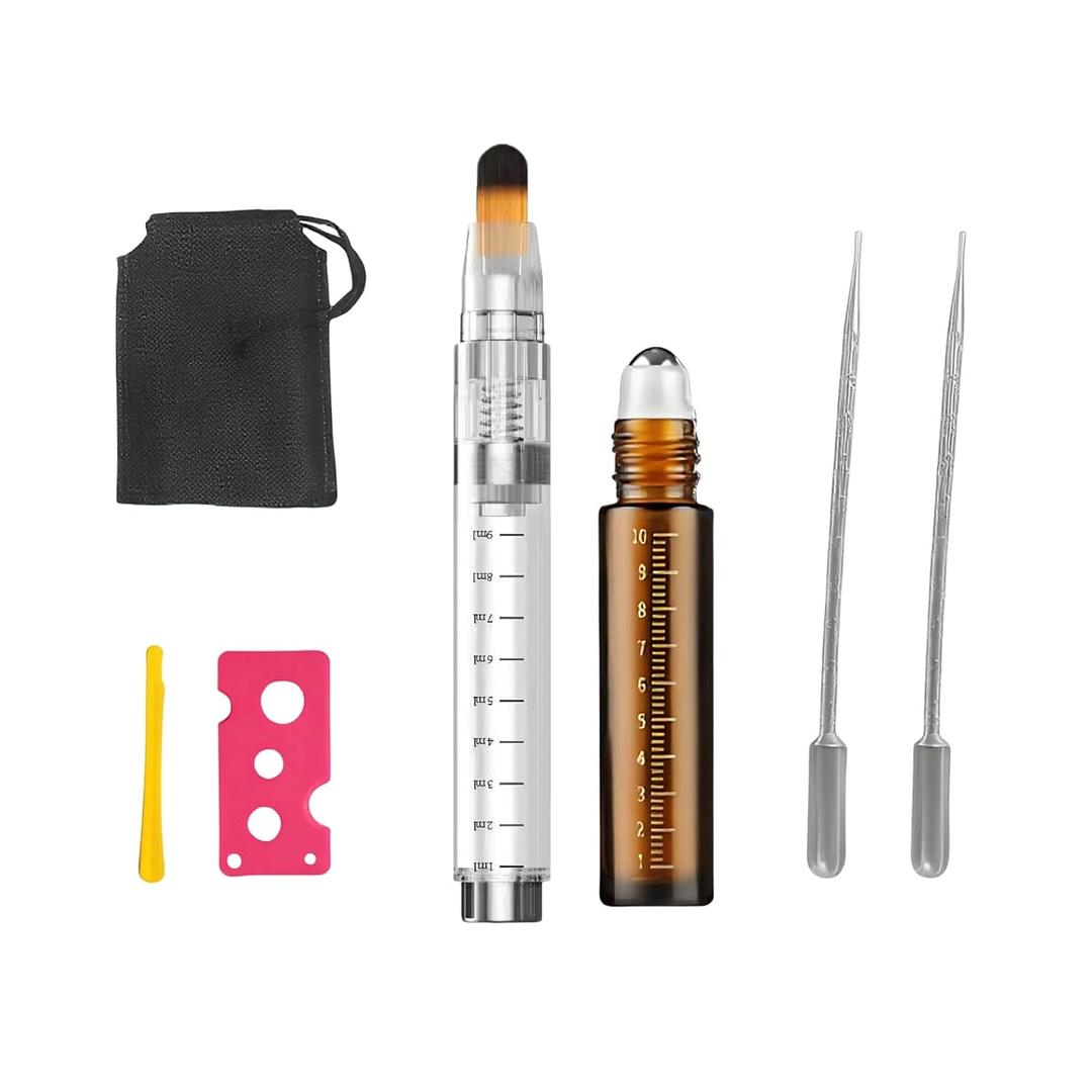 Minoxidil Applicator Brush Set, 7 in 1 Portable Minoxidil Applicator Kit For Hairline Eyebrown Beard Growth, Bottle Scalp Applicator Comb, Quick Hair Essential Oil Serum Applicator For Daily Use