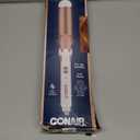 Conair Double Ceramic 1 -Inch Curling Iron, 1 -Inch Barrel Creates Soft Waves & Curls, Hair Curler for Use on Medium & Long Hair, White/Rose Gold