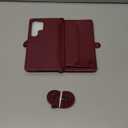 DJBull for Samsung Galaxy S25 Ultra Wallet Case with Card Holder, Shoulder and Wristlet Straps, Soft PU Leather, Magnetic Snap, Flip Phone Case for Women Men for Samsung S25 Ultra Wine Red