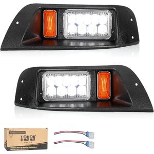 10L0L Headlight Kit for Ezgo Txt 1996-2013 Gas & Electric Golf Cart, 12v, Driver & Passenger Side, Golf Cart Accessories