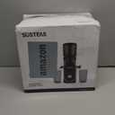 SUSTEAS Cold Press Juicer, 300W, 5.3" Large Feed Chute, 1.5L Capacity, Automatic Feeding, High Yield, Easy to Clean, Ideal for Whole Fruits & Vegetables, Black