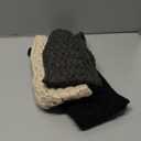 3 Pack Satin Lined Winter Headbands for Women, Silk Lined Beanie Caps Ear Warmers for Natural Curly Ponytail Hair(Black, Gray, Khaki,Cable Knit)