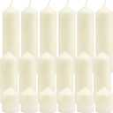 Pillar Candles Bulk Set - Unscented, Smokeless, Dripless | 3 Sizes: 2x3, 2x6, 2x8 Inches | Ideal for Weddings, Christmas & Home Decor (18, Ivory White)