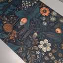 Dark Flower Desk Mat Floral Plants Mouse Pad, Aesthetic Wildflowers Large Gaming Mousepad Desk Pad, XXL Keyboard Mouse Mat Full Desktop Mat Women Office Desk Accessories Cover Mat 31.5"x15.75"