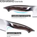 HOSHANHO Kitchen Knife in Japanese High Carbon Steel, Professional High-Class Chef's Knife 8 inch, Non-slip Ultra Sharp Cooking Knives with Ergonomic Handle