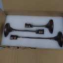 Candle Stick Candle Holder Set of 3 Metal Candlestick Holders Candle Stand Taper Candle Holders for Table Centerpiece Fireplace Mantle Decor, Ideal Gift for Wedding Thanksgiving Christmas Housewarming (Brown)