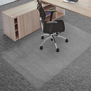 Clear Rolling Chair Mat for Carpet 48 * 60, Carpet Protector Mat for Office Chair,Rectangular Office/Desk/Computer Chair Mat for Carpet Easy to Clean