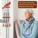 2 x Gifts for Mom, Wind Chimes for Outside Perfect for Outdoor Gardens Patios Home Decor, Features Melodious Tones Create a Zen Atmosphere, Retirement Gifts for Women Men(Colorful Cardinal)