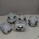 VERONES 30 Pieces Glass Meal Prep Containers Set, Stackable Glass Food Storage Containers with Lids-Airtight Lunch Containers，for Microwave, Oven, Freezer & Dishwasher, Grey