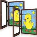 [2Pack] Kids Art Frames, 9x12 Front Opening Kids Artwork Frames Changeable, Brown Artwork Display Storage Frame for Wall, Holds 50 Pcs, for 3D Picture, Crafts, Children Drawing, Hanging Art, Portfolio