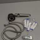 Ion Drops Filtered Shower Head with Handheld, High Pressure Water Flow Showerhead, with Shower Head Filter for Hard Water Boosting, with ON/OFF Switch and Rotatable Head (Silver gray)