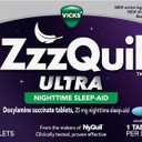 ZzzQuil ULTRA, Sleep Aid, Doxylamine Succinate 25mg, Sleep Aids for Adults, Nighttime Sleep Aid, 48 Tablets
