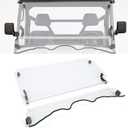 HECASA Clear Front Flip Windshield Compatible with 2015+ Massimo MSU Bighorn Coleman Outfitter HiSun Cub Cadet Challenger 500/700 UTV Windscreen Plastic