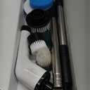 Leebein Electric Spin Scrubber, Cordless Cleaning Brush with 8 Replaceable Brush Heads, Tub and Floor Tile 360 Power Scrubber Dual Speed with Adjustable & Detachable Handle for Bathroom Kitchen Car (White)