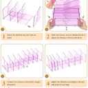 Rose Purse Dividers for Closet, 2 Pack Clear Clutch Purse Closet Organizers, Adjustable Handbag Storage Organizers, Plastic Bookshelf Separator Dividers for Bedroom Office