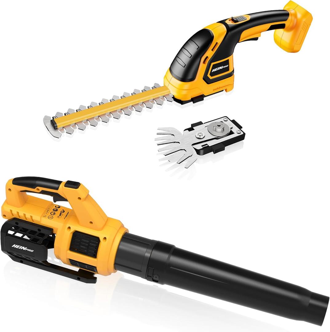Cordless Leaf Blower and Hedge Trimmer Combo, Compatible with DEWALT 20V MAX Battery (Battery not Included)