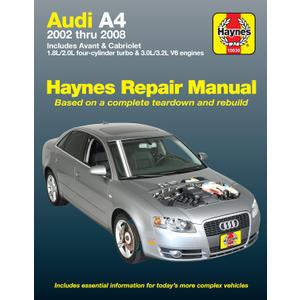 Audi A4 (02-08) Haynes Repair Manual (Does not include information specific to diesel engine, S4 or RS4 model information. Includes thorough vehicle coverage apart from the specific exclusion noted)