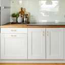 HOME EDIT 15 Pack 3 inch Cabinet Handles, Kitchen Cabinet Handles Gold Drawer Pulls Zinc Alloy Square Bar Kitchen Pulls