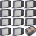 Woanger 12 Pcs Small Packing Cubes for Travel, Light Packing Cubes for Suitcases Mesh Luggage Organizer Bags Travel Accessories Essentials 12 x 8 x 5 Inch(Grey)