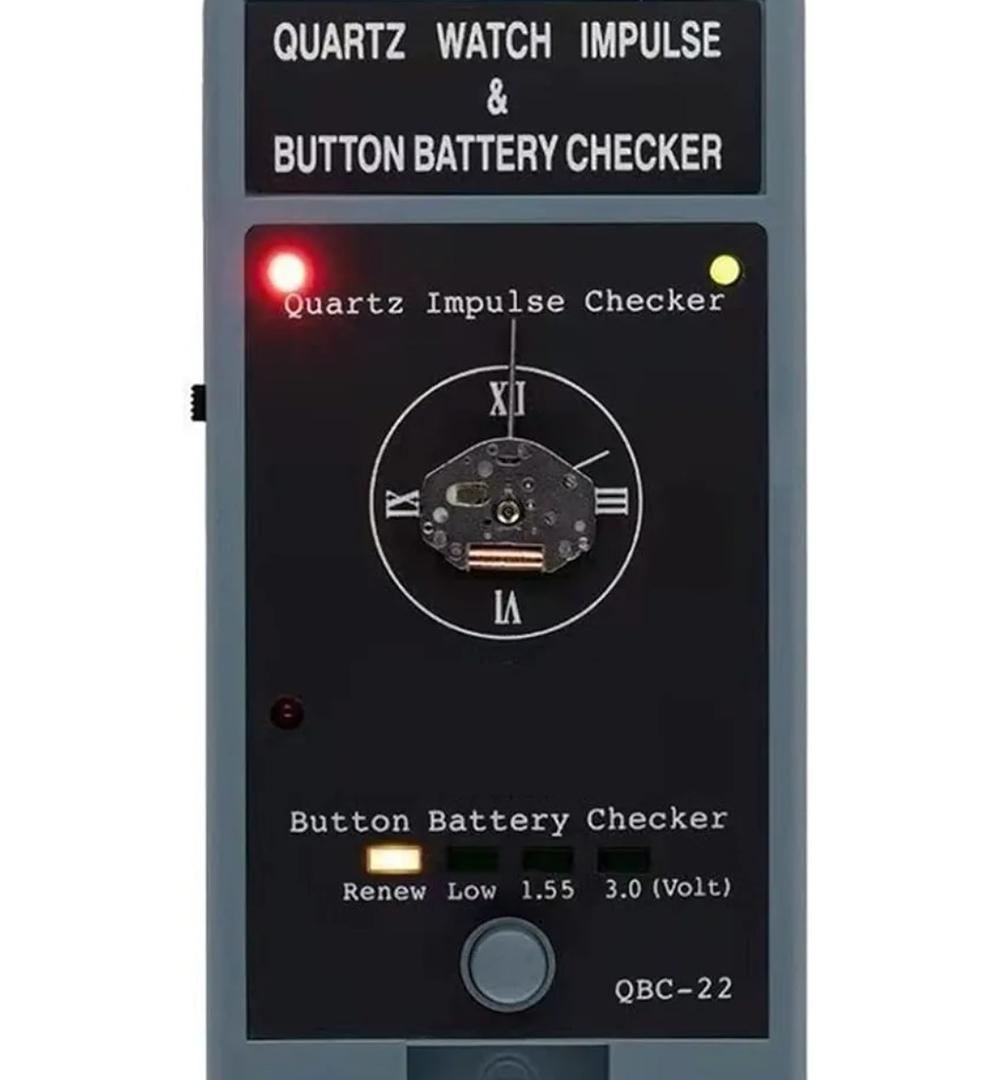 Battery Tester, Checking Tool Watch Movement Tester Dual Use Impulse Watch Button Battery Level Checker Home Watch Utility