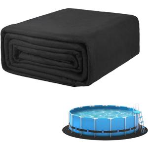 Pool Liner Pad for Above Ground Pools Thick Heavy Duty Under Pool Mat, Ground Cloth Protector for Swimming Pool Liner, Puncture Resistant, Smooths Surface & Extends Liner Life (24R FT)