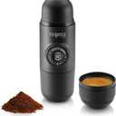 Wacaco Minipresso GR, Portable Espresso Machine, Compatible Ground Coffee, Hand Coffee Maker, Travel Gadgets, Manually Operated, Perfect for Camping, Hiking