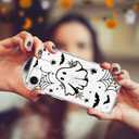 Halloween Case for iPhone 16e Clear Ghost Fashion Designs, Phone Cover Girls Stylish Slim Shockproof Bumper Protective Women Halloween Spider Web Phone Case for iPhone 16e Kids Bat