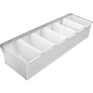 New Star Foodservice 48049 Stainless Steel Condiment Dispenser with 6 Compartments (NO ICE TRAY INCLUDED) (Silver)