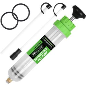 SWANLAKE 200cc Fluid Extractor, Extraction&Fill Pump,Fluid Syringe Pump Manual Suction Vacuum Fuel Car Transfer (200ML)