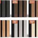 DOLLAR BOSS 6-Pack Acoustic Wood Panel Samples  6 Colors, 4.7" x 4.7" Soundproof Slat Wall Panel Kit for Wall & Ceiling Decor, Noise Reduction, Fluted Design, Ideal for Home, Office, Studio & More